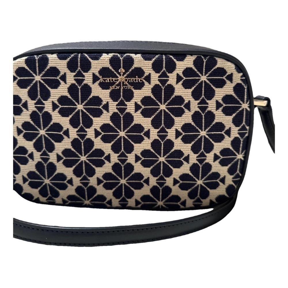 Kate spade crossbody blue cloth and leather